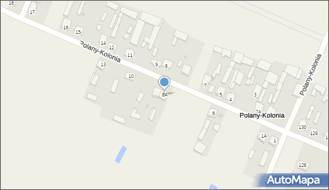 Polany-Kolonia, Polany-Kolonia, 8A, mapa Polany-Kolonia