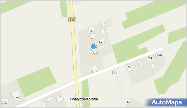 Polatycze, Polatycze, 79, mapa Polatycze