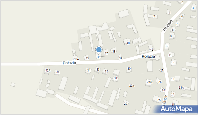 Połazie, Połazie, 36, mapa Połazie