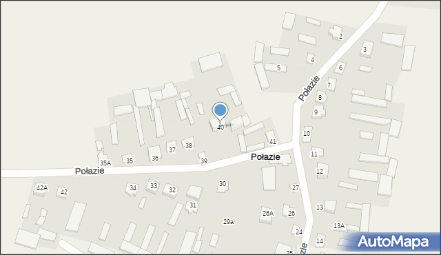 Połazie, Połazie, 40, mapa Połazie