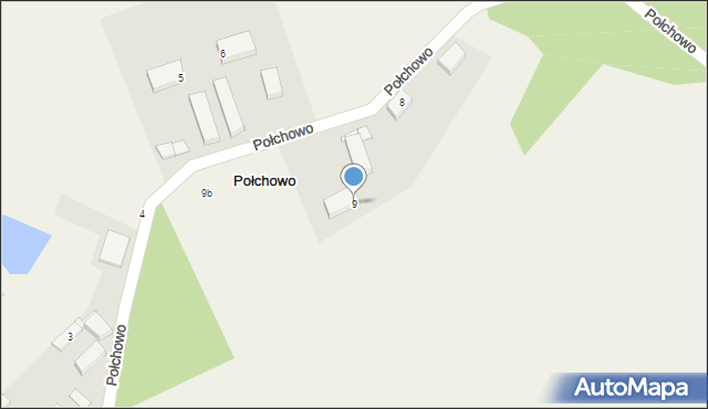 Połchowo, Połchowo, 9, mapa Połchowo