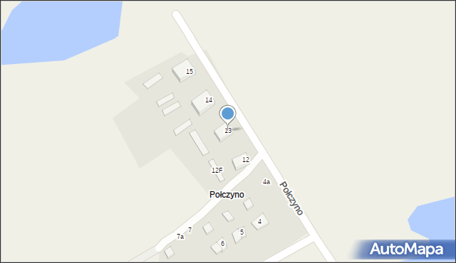 Połczyno, Połczyno, 13, mapa Połczyno