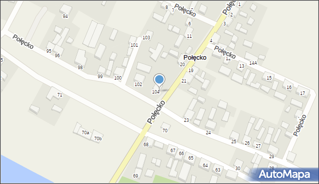 Połęcko, Połęcko, 22, mapa Połęcko