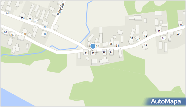 Połęcko, Połęcko, 33, mapa Połęcko