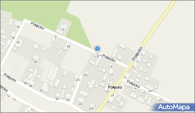 Połęcko, Połęcko, 8, mapa Połęcko