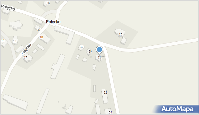 Połęcko, Połęcko, 21, mapa Połęcko