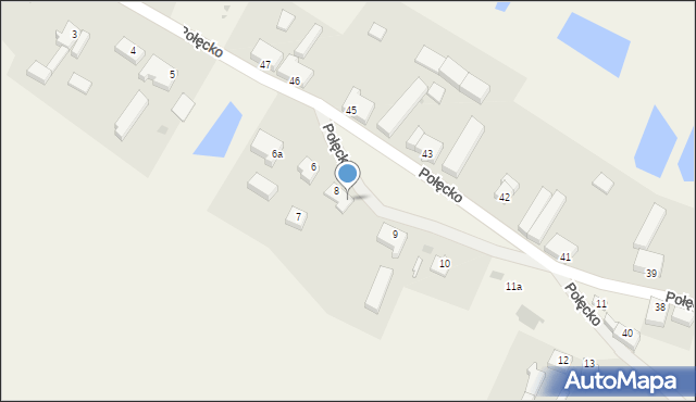 Połęcko, Połęcko, 8a, mapa Połęcko