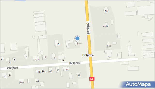 Połęcze, Połęcze, 1, mapa Połęcze