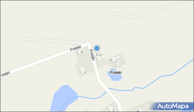 Polejki, Polejki, 7, mapa Polejki