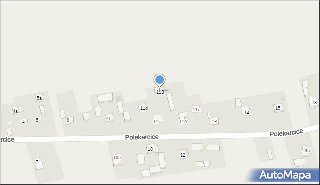 Polekarcice, Polekarcice, 11B, mapa Polekarcice