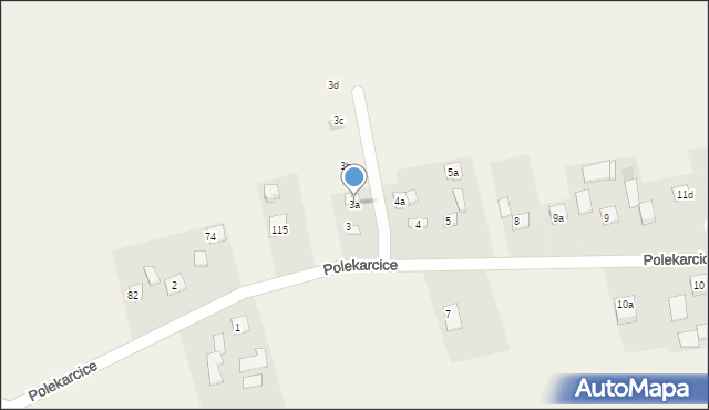 Polekarcice, Polekarcice, 3a, mapa Polekarcice