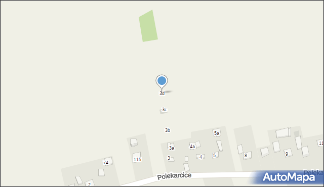 Polekarcice, Polekarcice, 3d, mapa Polekarcice