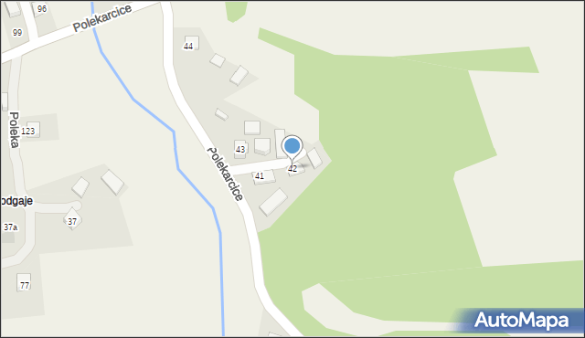 Polekarcice, Polekarcice, 42, mapa Polekarcice