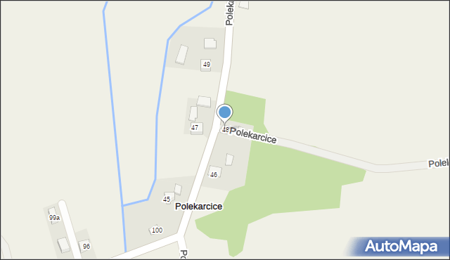 Polekarcice, Polekarcice, 48, mapa Polekarcice