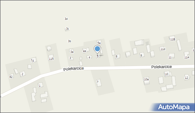 Polekarcice, Polekarcice, 5, mapa Polekarcice