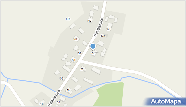 Polekarcice, Polekarcice, 64, mapa Polekarcice
