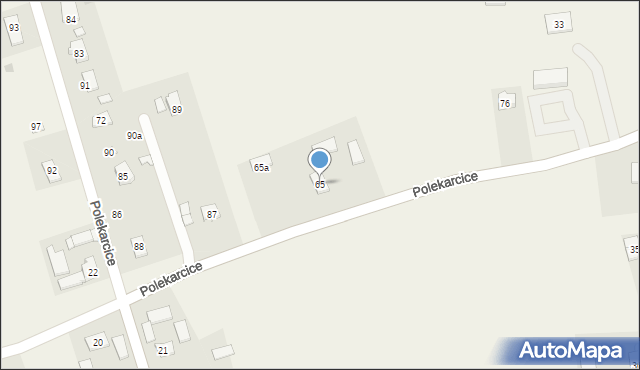 Polekarcice, Polekarcice, 65, mapa Polekarcice