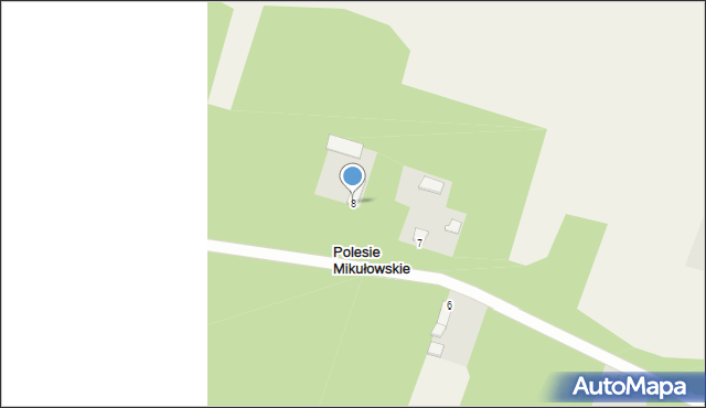 Polesie Mikułowskie, Polesie Mikułowskie, 8, mapa Polesie Mikułowskie