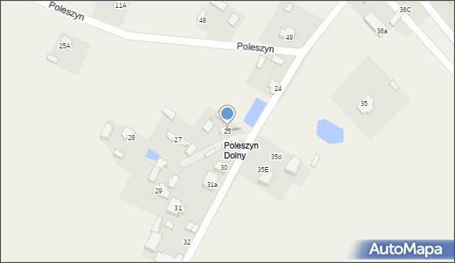 Poleszyn, Poleszyn, 25, mapa Poleszyn