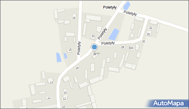 Poletyły, Poletyły, 18, mapa Poletyły