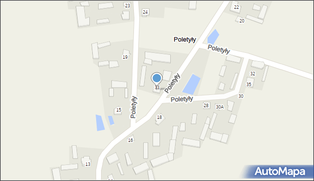 Poletyły, Poletyły, 22, mapa Poletyły