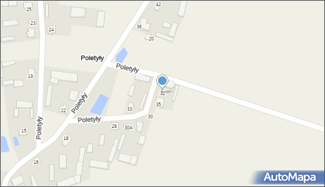 Poletyły, Poletyły, 32, mapa Poletyły