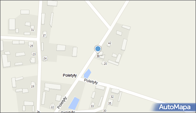 Poletyły, Poletyły, 36, mapa Poletyły