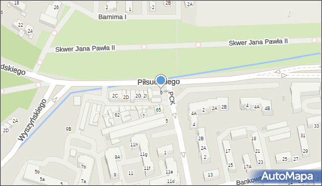 Police, Polskiego Czerwonego Krzyża, 9, mapa Police