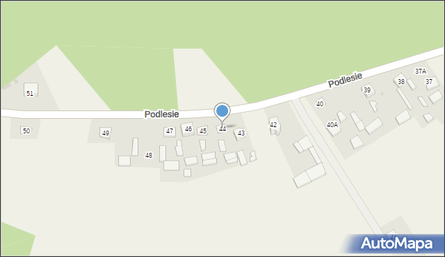 Polichna, Podlesie, 44, mapa Polichna