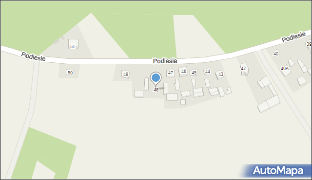 Polichna, Podlesie, 48, mapa Polichna