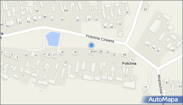 Polichna, Polichna Czwarta, 27, mapa Polichna