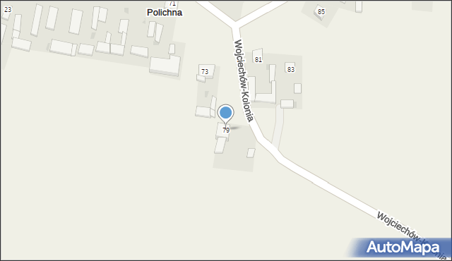 Polichna, Polichna Czwarta, 79, mapa Polichna