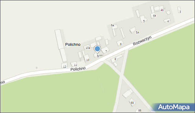 Polichno, Polichno, 9, mapa Polichno