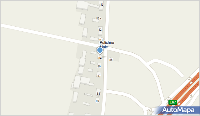Polichno, Polichno, 84, mapa Polichno