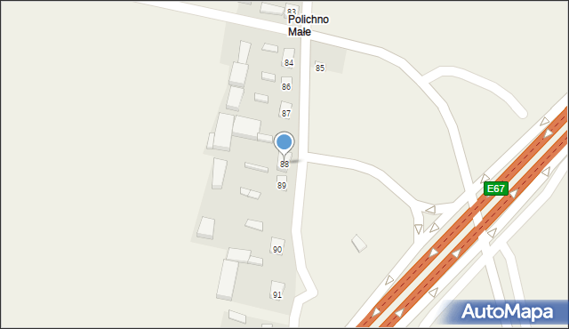 Polichno, Polichno, 88, mapa Polichno