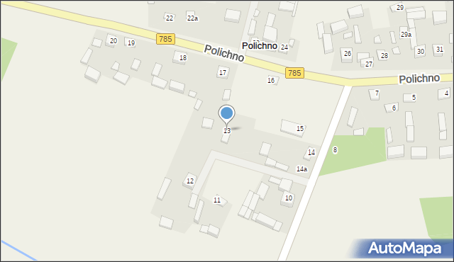 Polichno, Polichno, 13, mapa Polichno