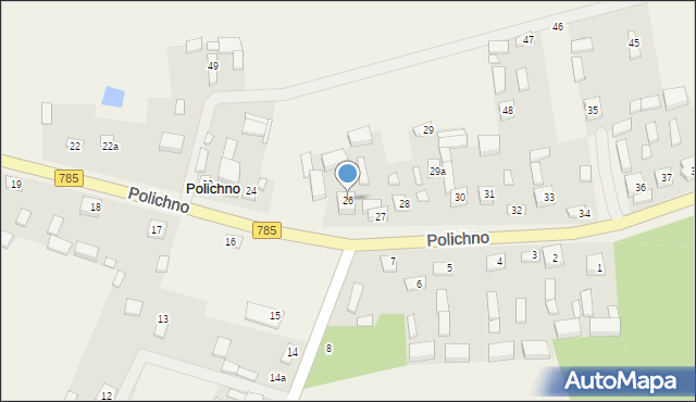 Polichno, Polichno, 26, mapa Polichno