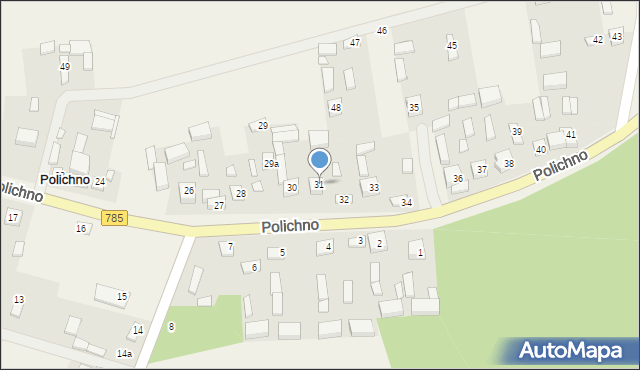Polichno, Polichno, 31, mapa Polichno