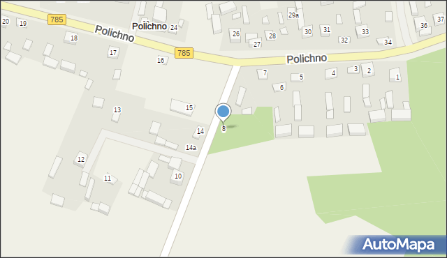 Polichno, Polichno, 8, mapa Polichno