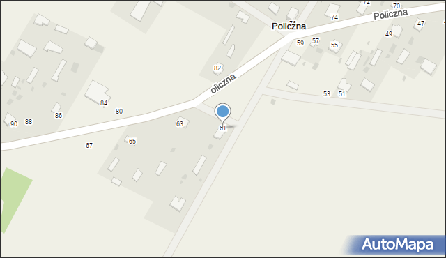 Policzna, Policzna, 61, mapa Policzna