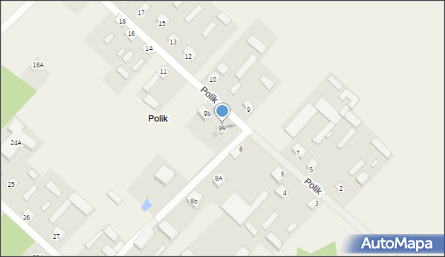 Polik, Polik, 9A, mapa Polik