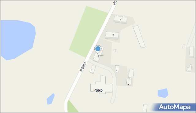 Pólko, Pólko, 4, mapa Pólko