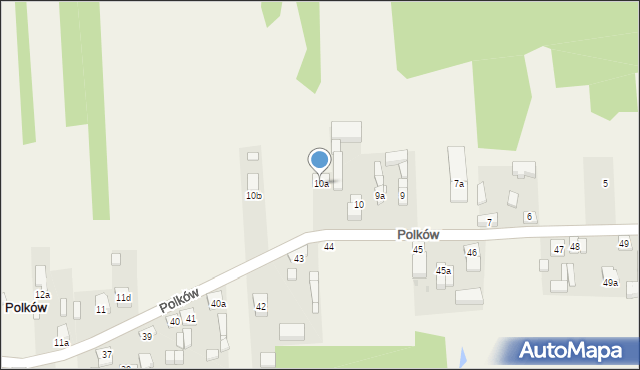 Polków, Polków, 10a, mapa Polków