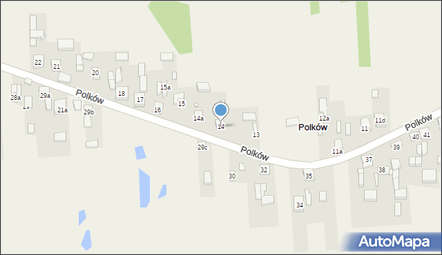 Polków, Polków, 14, mapa Polków