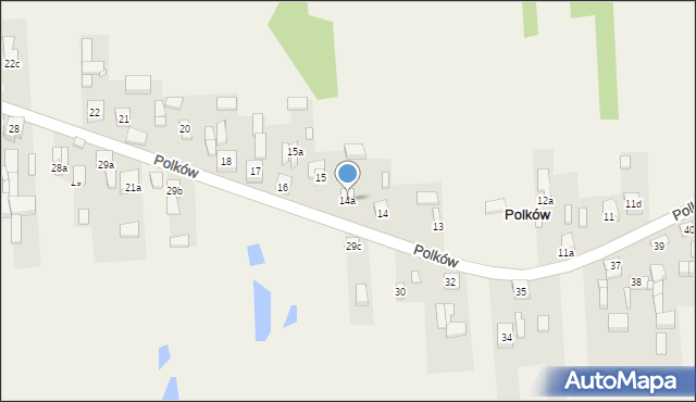 Polków, Polków, 14a, mapa Polków