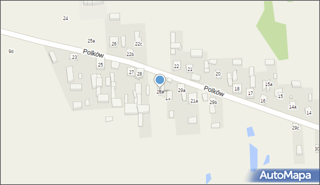 Polków, Polków, 28a, mapa Polków