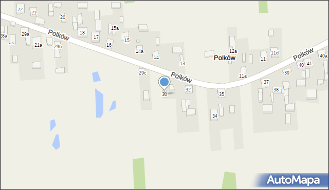 Polków, Polków, 30, mapa Polków