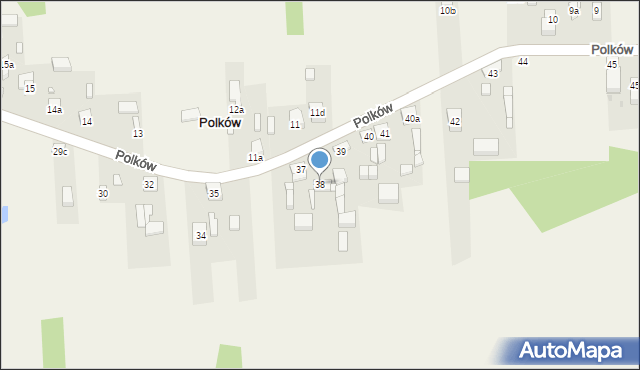 Polków, Polków, 38, mapa Polków