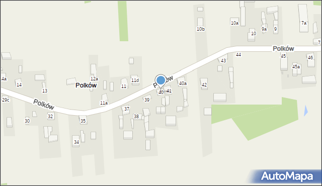 Polków, Polków, 40, mapa Polków