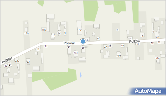 Polków, Polków, 46, mapa Polków